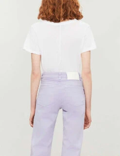 Paige Zaya V-neck Cotton And Modal-blend T-shirt -VogueVibe Store 188 3002369 5008E881165 WHITE ALT02