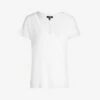 Paige Zaya V-neck Cotton And Modal-blend T-shirt -VogueVibe Store 188 3002369 5008E881165 WHITE ALT10