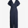 Whistles Waist-tie Back Star-jacquard Woven Jumpsuit -VogueVibe Store 501 10019 028371 NAVY ALT10