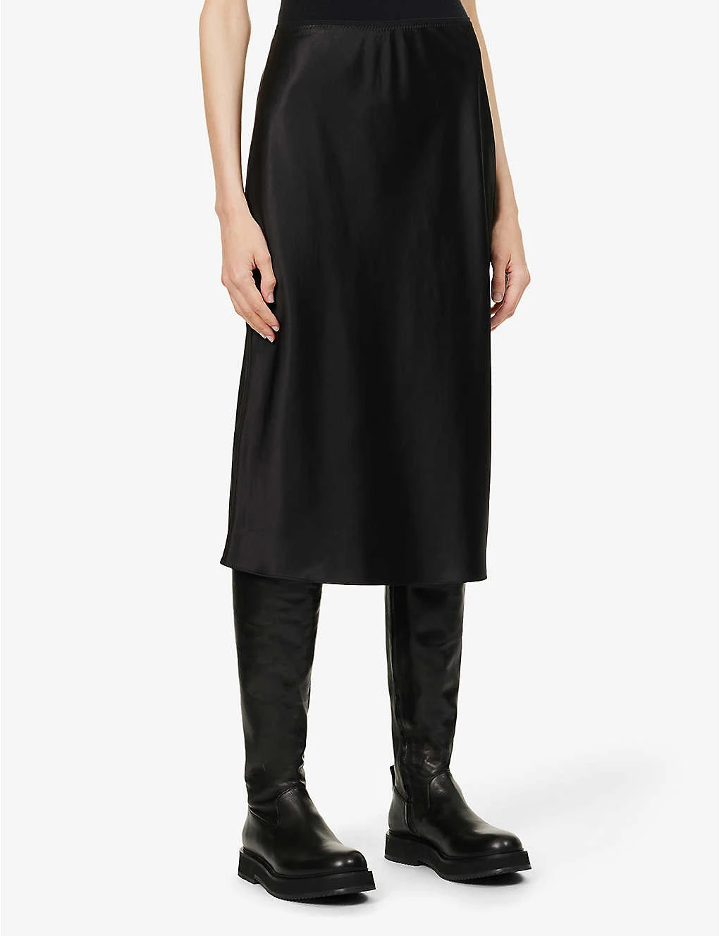 Joseph Isaak Silk-satin Midi Skirt 6 Joseph Isaak Silk-satin Midi Skirt - Image 4