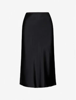 Joseph Isaak Silk-satin Midi Skirt