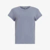 AllSaints Anna Crewneck Cotton T-shirt -VogueVibe Store R00067685 STORMCLOUDGRE M