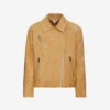 Whistles Tessa Suede Biker Jacket -VogueVibe Store R00118238 CREAM ALT10