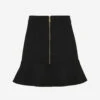 Whistles Peplum High-waist Stretch-woven Mini Skirt 1 Whistles Peplum High-waist Stretch-woven Mini Skirt -VogueVibe Store R03711773 BLACK M