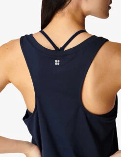 Sweaty Betty Gary Relaxed-fit Stretch-woven Jumpsuit -VogueVibe Store R03763603 NAVYBLUE ALT03