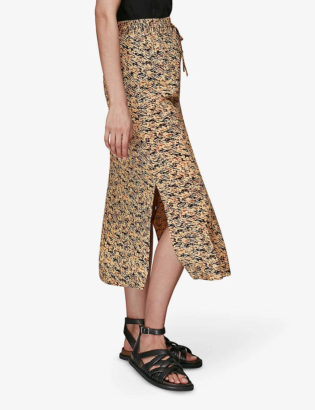 Whistles Bark-print Woven Midi Skirt 6 Whistles Bark-print Woven Midi Skirt - Image 4