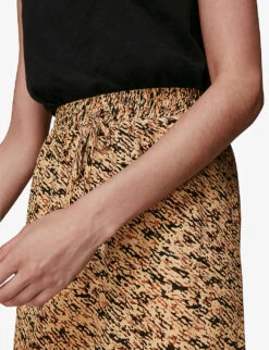 Whistles Bark-print Woven Midi Skirt 11 Whistles Bark-print Woven Midi Skirt -VogueVibe Store R03771308 MULTICOLOURED ALT04