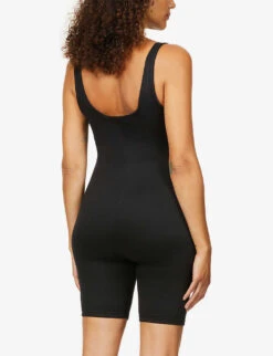 Maternity The Cindy Scoop-neck Stretch-woven Unitard -VogueVibe Store R03811962 BLACK ALT03