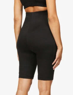 Maternity The Short High-rise Stretch-woven Shorts -VogueVibe Store R03811964 BLACK ALT03