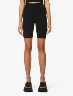 AGENT PROVOCATEUR Rayley High-rise Stretch-cotton Shorts -VogueVibe Store R03832470 BLACKBABYPINK ALT02