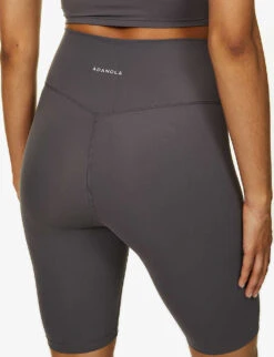 Ultimate Fitted High-rise Stretch-jersey Bike Shorts -VogueVibe Store R03832990 DARKGREY ALT04
