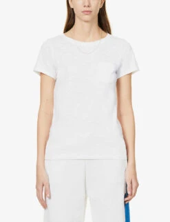 Round-neck Organic-cotton T-shirt 8 Round-neck Organic-cotton T-shirt -VogueVibe Store R03842162 WHITE ALT02