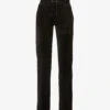 Juicy Couture Rhinestone-embellished Straight-leg Mid-rise Velour Jogging Bottoms 1 Juicy Couture Rhinestone-embellished Straight-leg Mid-rise Velour Jogging Bottoms -VogueVibe Store R03848699 BLACK M