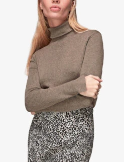 Whistles Animal-print Woven Midi Skirt -VogueVibe Store R03851427 MULTICOLOUR ALT02