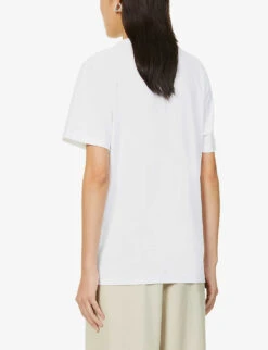 Joseph Relaxed-fit Cotton-jersey T-shirt -VogueVibe Store R03900778 WHITE ALT03