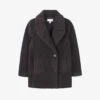 Double-breasted Button-up Woven Teddy Coat -VogueVibe Store R03901046 SHADOW M