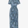 Whistles Jemma Hyena-print Crepe Jumpsuit