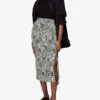 Whistles Floral-print Woven Midi Skirt -VogueVibe Store R03933333 BLUE M