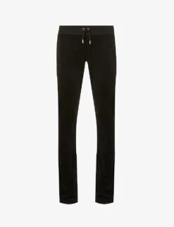 Juicy Couture Brand-embroidered Low-rise Velour Jogging Bottoms