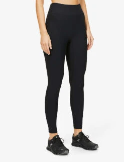 Center Stage High-rise Stretch-jersey Leggings 9 Center Stage High-rise Stretch-jersey Leggings -VogueVibe Store R03938559 BLACKRIB ALT02