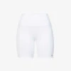 Logo-print High-rise Stretch-woven Shorts 1 Logo-print High-rise Stretch-woven Shorts -VogueVibe Store R03938599 WHITE M