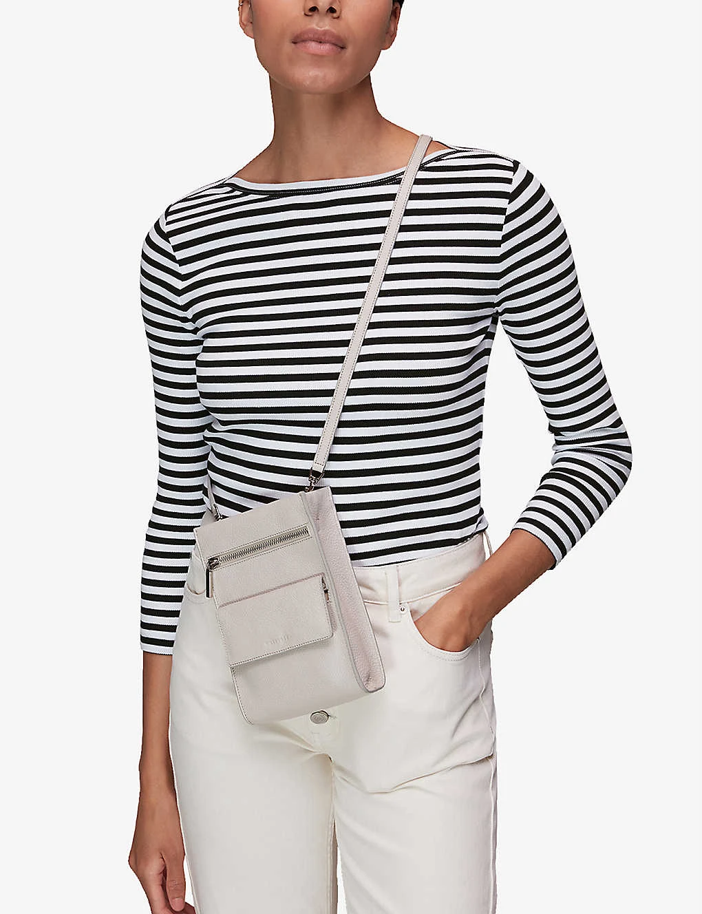 Whistles Striped Boat-neck Stretch-cotton Top 5 Whistles Striped Boat-neck Stretch-cotton Top - Image 3