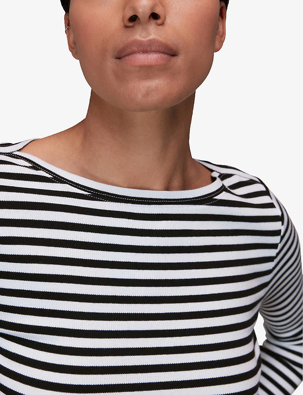 Whistles Striped Boat-neck Stretch-cotton Top 8 Whistles Striped Boat-neck Stretch-cotton Top - Image 6