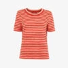Whistles Rosa Striped Cotton-jersey T-shirt