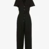 Whistles Emmie Relaxed-fit Linen Jumpsuit -VogueVibe Store R03946311 BLACK M