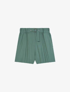 Maje Ivillette High-rise Tailored Stretch-woven Shorts