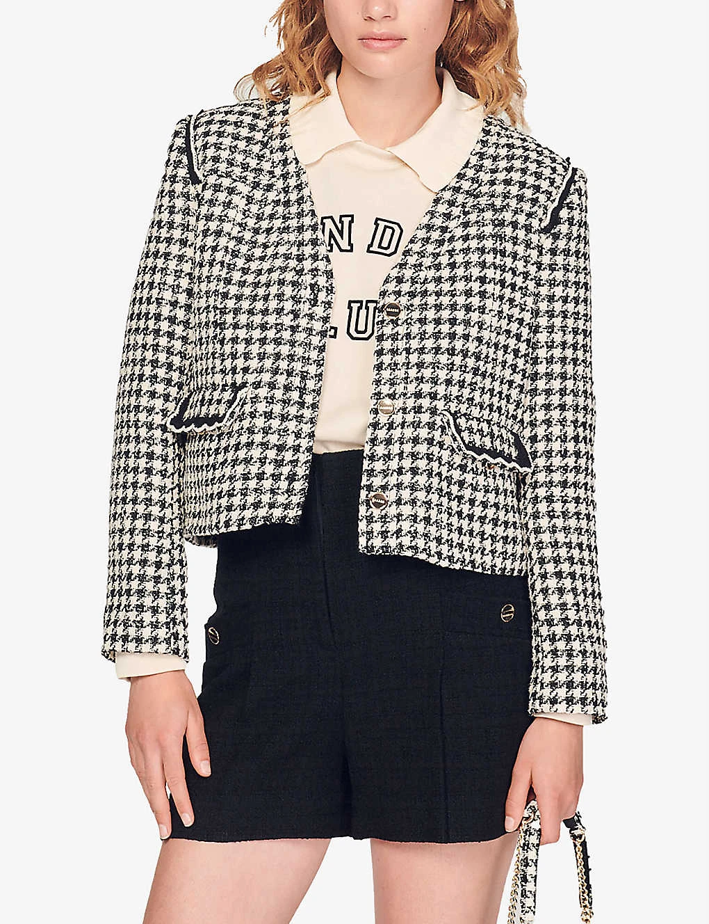 Sandro Cadaques High-rise Tweed Shorts 5 Sandro Cadaques High-rise Tweed Shorts - Image 3