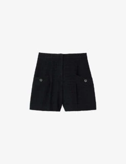 Sandro Cadaques High-rise Tweed Shorts
