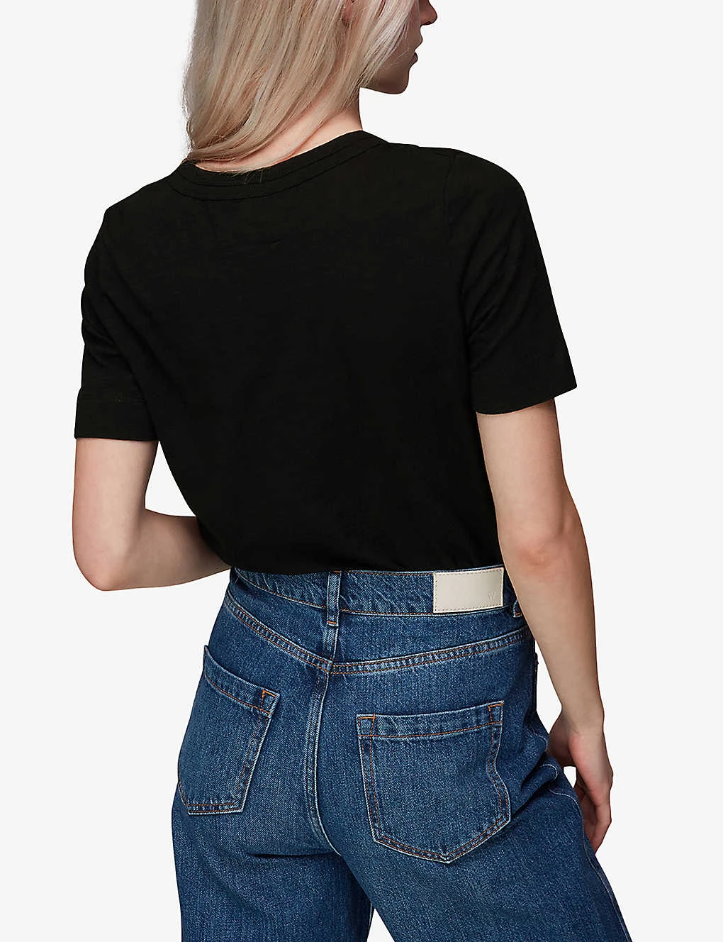 Whistles Rosa Double-trim Cotton T-shirt 6 Whistles Rosa Double-trim Cotton T-shirt - Image 4