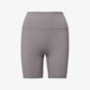 Ultimate Crop High-rise Stretch-woven Bike Shorts 2 Ultimate Crop High-rise Stretch-woven Bike Shorts -VogueVibe Store R03949459 DARKGREY M