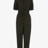 Whistles Jenny Relaxed Woven Jumpsuit -VogueVibe Store R03949765 KHAKIOLIVE M