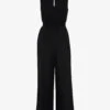 Whistles Melanie V-neck Linen Jumpsuit -VogueVibe Store R03952635 BLACK M