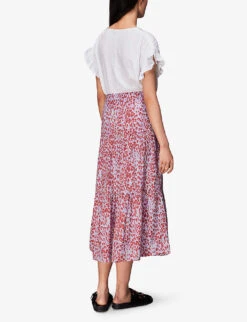 Whistles Summer Cheetah-print Woven Midi Skirt 11 Whistles Summer Cheetah-print Woven Midi Skirt -VogueVibe Store R03958304 MULTICOLOURED ALT03
