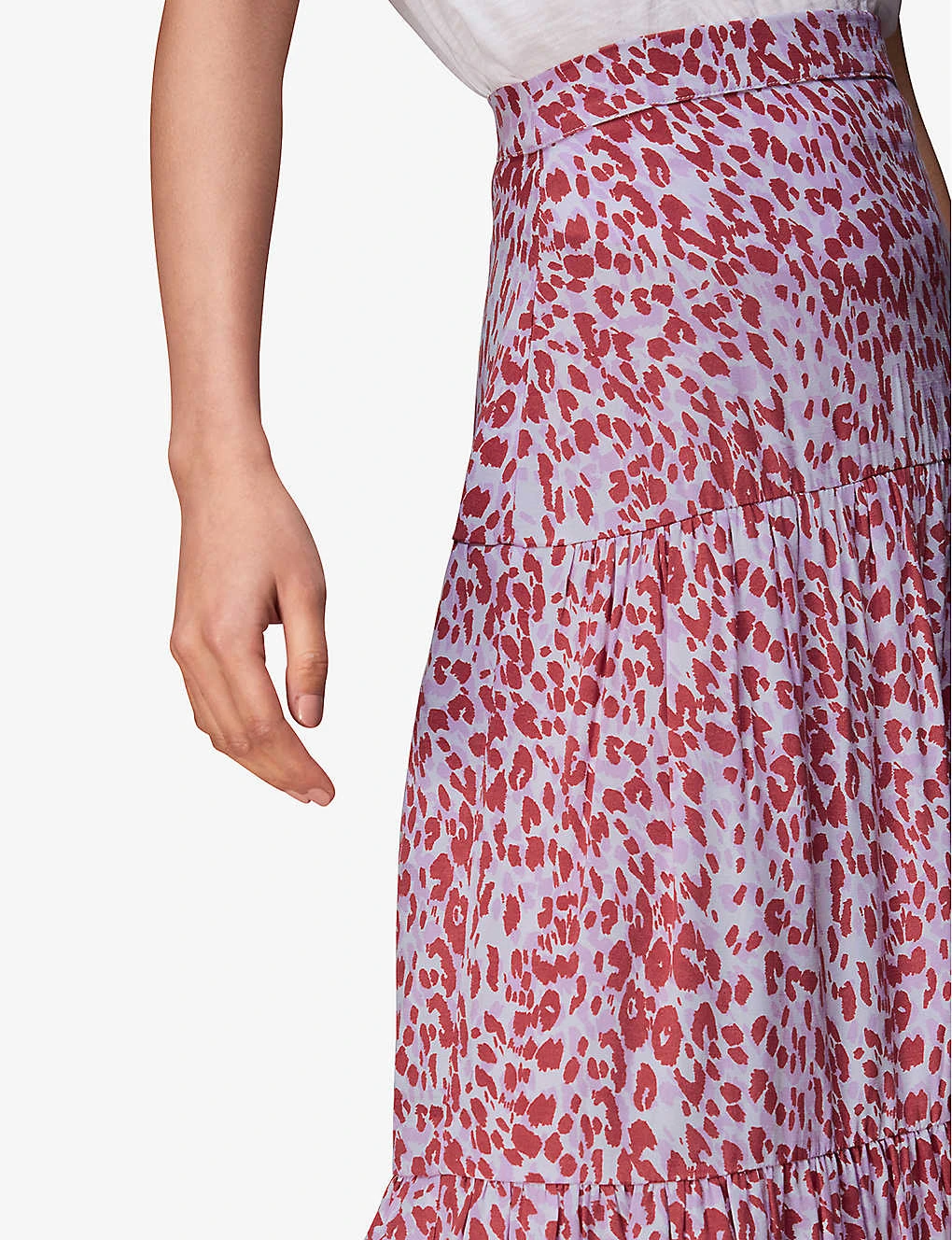 Whistles Summer Cheetah-print Woven Midi Skirt 7 Whistles Summer Cheetah-print Woven Midi Skirt - Image 5
