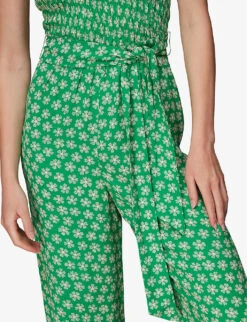 Whistles Daisy Floral-print Crepe Jumpsuit -VogueVibe Store R03967504 MULTICOLOURED ALT04