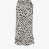 Whistles Dalmation-print Pleated Woven Midi Skirt 1 Whistles Dalmation-print Pleated Woven Midi Skirt -VogueVibe Store R03972866 BLACK M