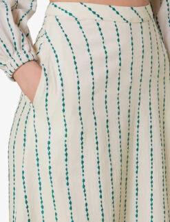 Whistles Mari Embroidered Cotton Circle Maxi Skirt -VogueVibe Store R03975834 MULTICOLOURED ALT04