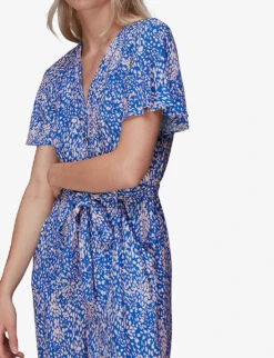 Whistles Jemma Animal-print Woven Jumpsuit -VogueVibe Store R03975835 MULTICOLOURED ALT03