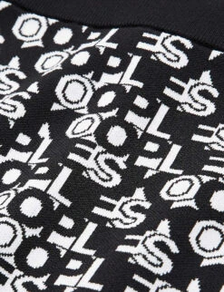 THE KOOPLES Monogram Jacquard Knitted Mini Skirt -VogueVibe Store R03977109 BLA09 ALT03