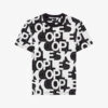 THE KOOPLES Logo-print Cotton-jersey T-shirt -VogueVibe Store R03977136 BLA28 M