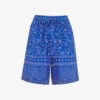 Whistles Bandana Floral-print High-rise Organic Cotton Shorts -VogueVibe Store R03981354 MULTICOLOURED M