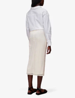 Whistles Sadie Sequined Recycled-polyester Midi Skirt 10 Whistles Sadie Sequined Recycled-polyester Midi Skirt -VogueVibe Store R03981357 PALEPINK ALT03