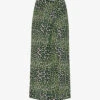Whistles Fluro Animal Ruched Midi Skirt -VogueVibe Store R03991791 MULTICOLOURED M