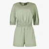 Sweaty Betty Loren Gathered-detail Lyocell And Cotton-blend Playsuit -VogueVibe Store R04000063 EAUDENILGREEN M
