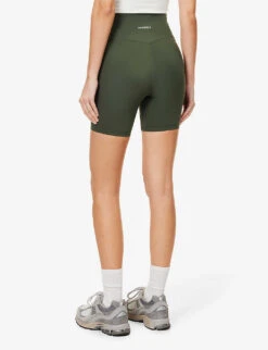 Ultimate High-rise Stretch-woven Shorts -VogueVibe Store R04004004 DARKOLIVE ALT03