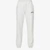 Branded Tapered High-rise Cotton-jersey Jogging Bottoms -VogueVibe Store R04010186 LIGHTGREYMELANGE M